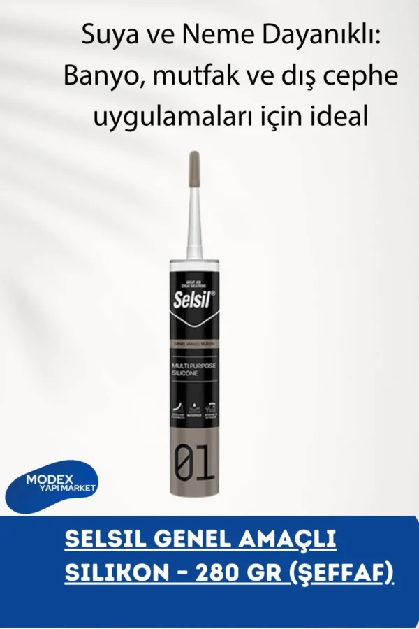 Genel Amaçlı Silikon Su Geçirmez 280gr