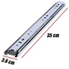 Bilyalı Teleskopik Dolap Çekmece Rayı Metal En:3.6 Cm Boy:35 Cm