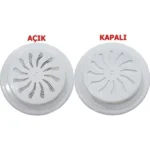 Ayarlı Cam Menfezi Doğalgaz Menfez Kapağı Beyaz 18 cm