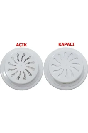 Ayarlı Cam Menfezi Doğalgaz Menfez Kapağı Beyaz 18 cm