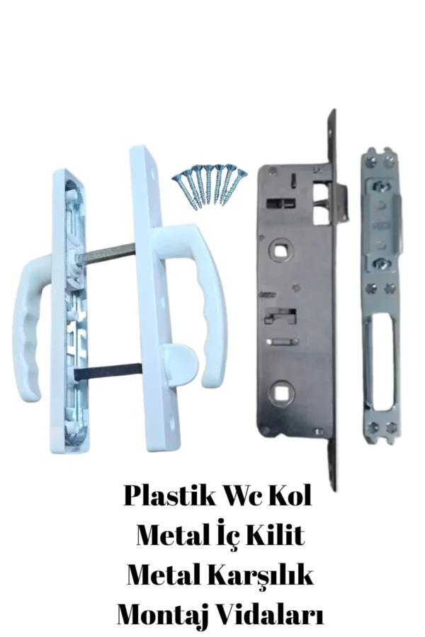 PVC Pimapen Kapı Kolu Kilit Seti